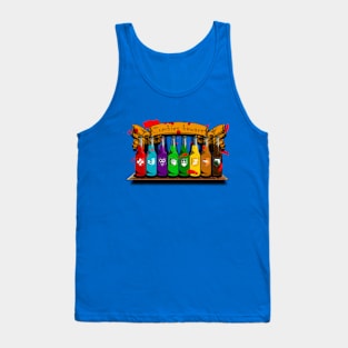 Zombie Perks Top Shelf Zombies Beware on Royal Blue Tank Top